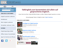 Tablet Screenshot of de.talkenglish.com